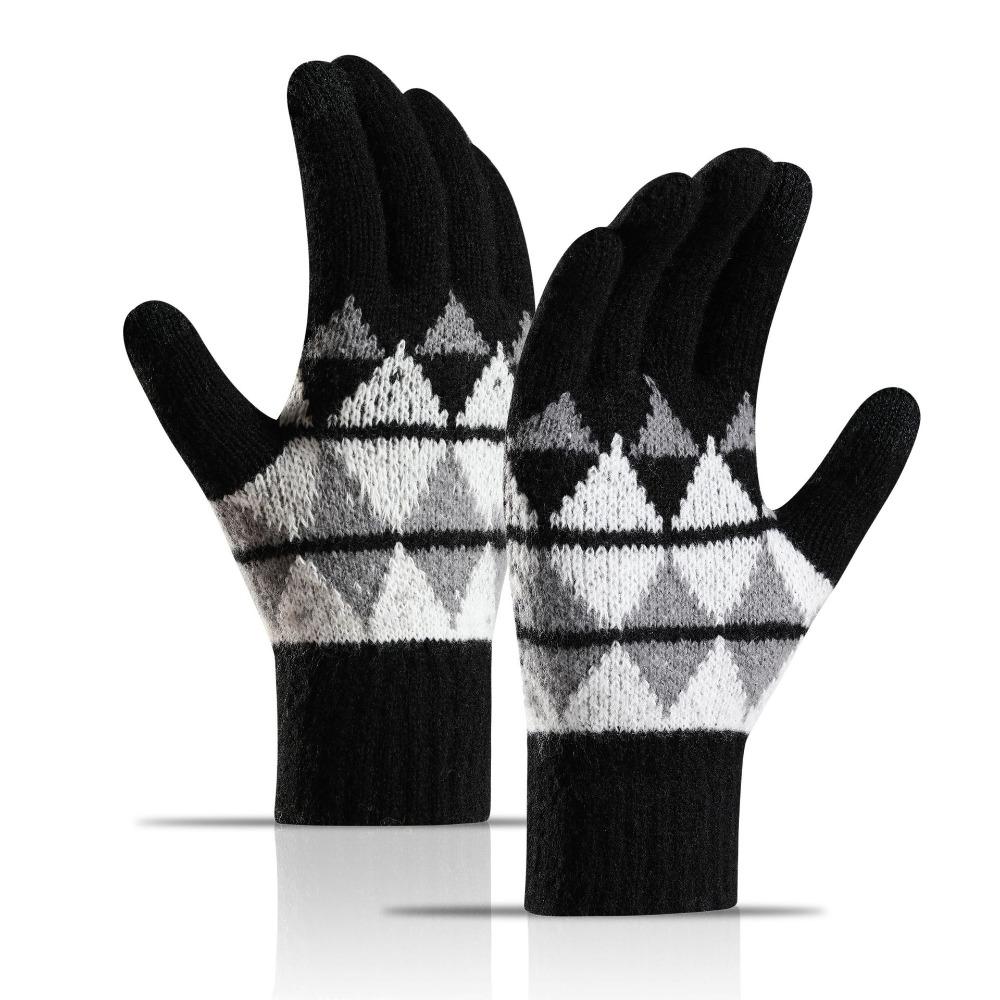 Cold-proof Knitted Gloves Thickened Finger Separated Warm Gloves Cute Winter Gloves Autumn Winter
