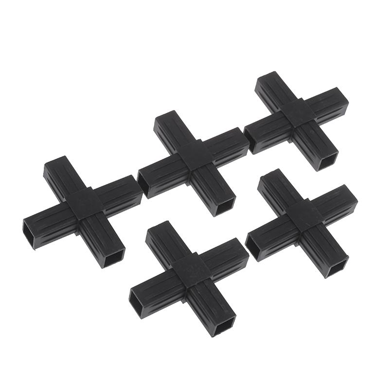 1/5 шт. 20 мм 2/3/4-/5-ходовые угловые фитинги для квадратной трубы 20x20, шестигранные проходные пластиковые фитинги, соединитель ABS