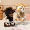 30CM Cute Cattle Plush Toy Lifelike Highland Cattle Stuffed Animal Doll Classic Gift Ranch Souvenirs