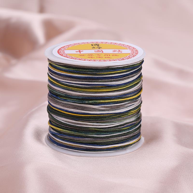 Цветной градиентный шнур для браслета ручной работы с нефритовым оттенком - 100 м плетеный шнур своими руками для подвесок