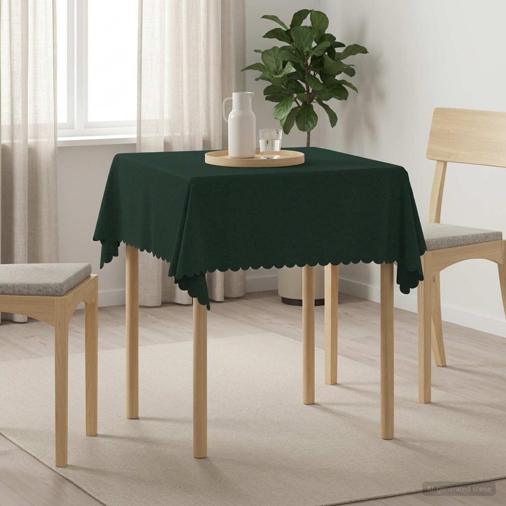Tablecloth Square Dark Green 90 x 90 cm