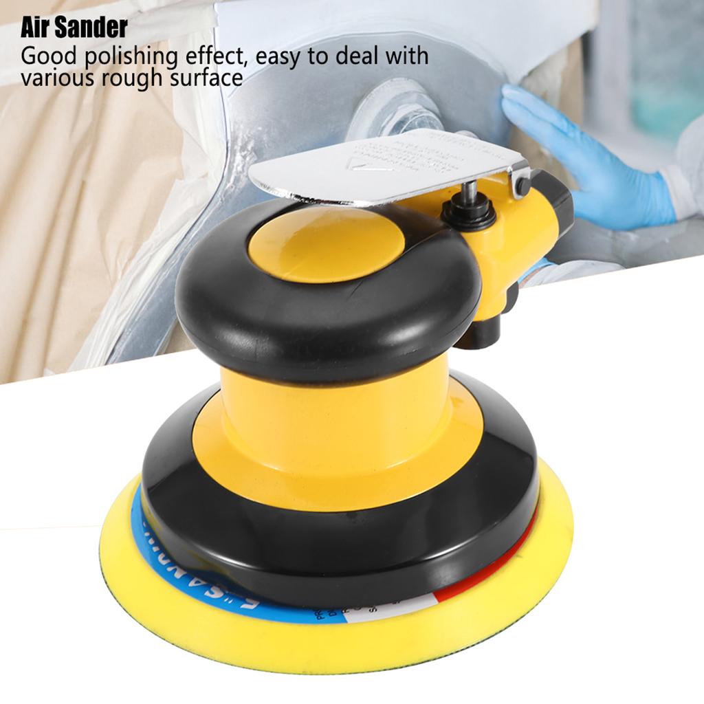 5" Handheld Air Sander Grinder Polisher Pneumatic Professional Polishing Tool 10000RPM