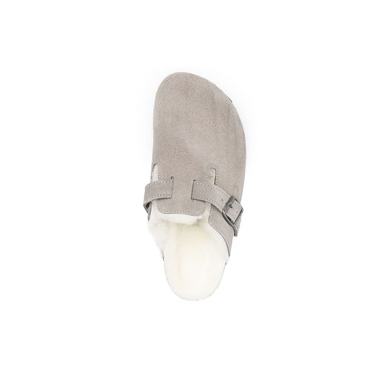 Birkenstock Бостон Удобные Универсальные Дышащие Нескользящие Закрытые Тапочки Унисекс Тапочки Серые 1017651BOSTONSTONE