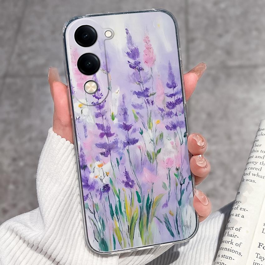 Модный чехол для Vivo Y04 Y02 Y02a Y02s Y400 Pro X200 Ultra X200s Чехол для телефона Милый Кот Панда Чехол Прозрачный ТПУ Мягкий Силикон Ударопрочный Корпус