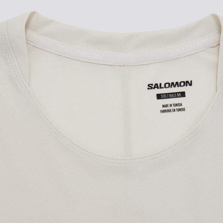 SALOMON Футболка Sense Aero Running Series Outdoor, легкая, быстросохнущая, дышащая, удобная, с коротким рукавом, мужская, цвет Earth-Gray C23195