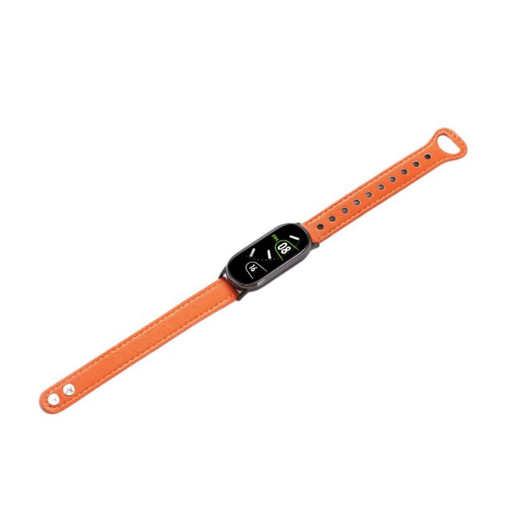 Кожаный ремешок с двойной пряжкой и гвоздем, индивидуальный ремешок для часов, новый ремешок для часов Xiaomi Band 8
