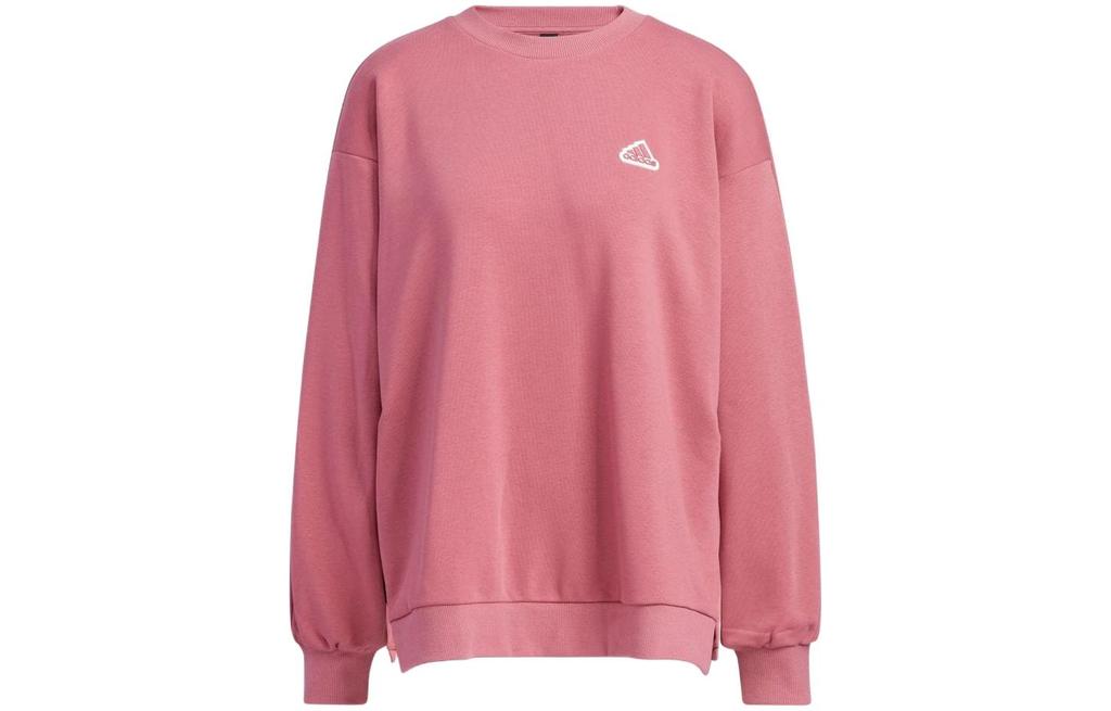 adidas Свитшоты Женские Розовые С Круглым Вырезом Средней Посадки Обычные IA5226