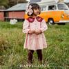 Девочковое платье Happyology с вышивкой, длинный рукав, смесовая ткань с льном