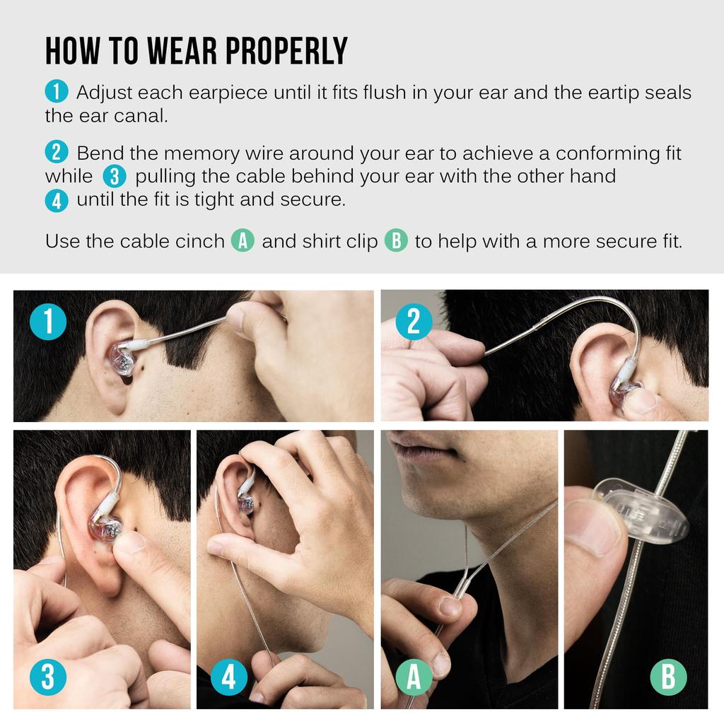 MEE audio M6 PRO 2-го поколения прозрачные проводные наушники-вкладыши