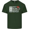 Eat Sleep Hockey Repeat Ice Street Funny Unisexs Light Cotton TShirt