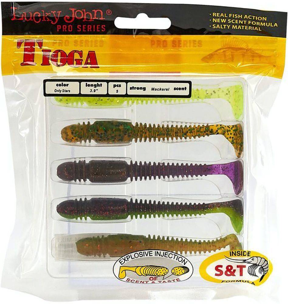 Приманка силикон Tioga Lucky John Pro Series MIX 3,9inch/99mm/5pcs
