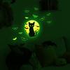 Halloween Luminous Bats Black Cats Bedroom Living Room Home Background, Atmosphere Decorative Wall Stickers