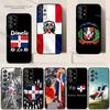Чехол для телефона с флагом Доминиканской Республики для Samsung S24,21,22,23,30,Ultra,20,Plus,Note,10,9, Черный мягкий силиконовый чехол