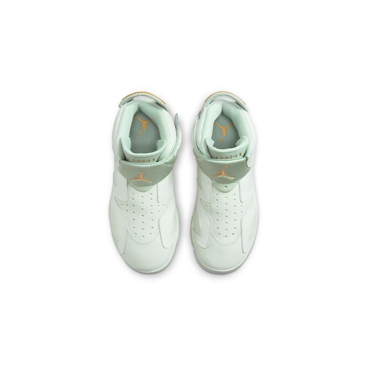Детские кроссовки Air Jordan 6 Retro Low PS Lunar New Year Green Spruce-Aura Metallic-Gold DN1770-073