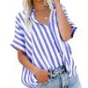2025 Spring and Summer Casual Commuter Printed Striped Shirt Women's Comfortable and Versatile