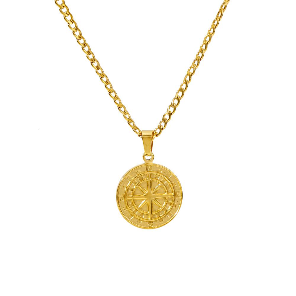 Мужское скандинавское ожерелье с подвеской в виде компаса викингов