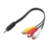 Video Cable Stereo Jack Cable 3.5mm Mini AV TO 3 RCA Adapter Cable Cord for TV DVD Connector