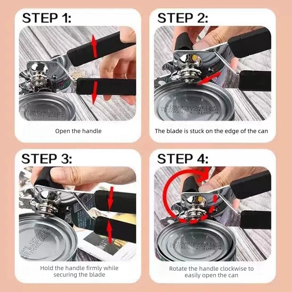 Can Opener Multi-Functional Bottle Opener 3 In 1 Professional Beer Grip Can Opener Kitchen Gadgets1