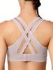 Yvette Sports Running and Fitness Shell Size M Women's Lace-Up Bra, No-Slip Bra, Pink,