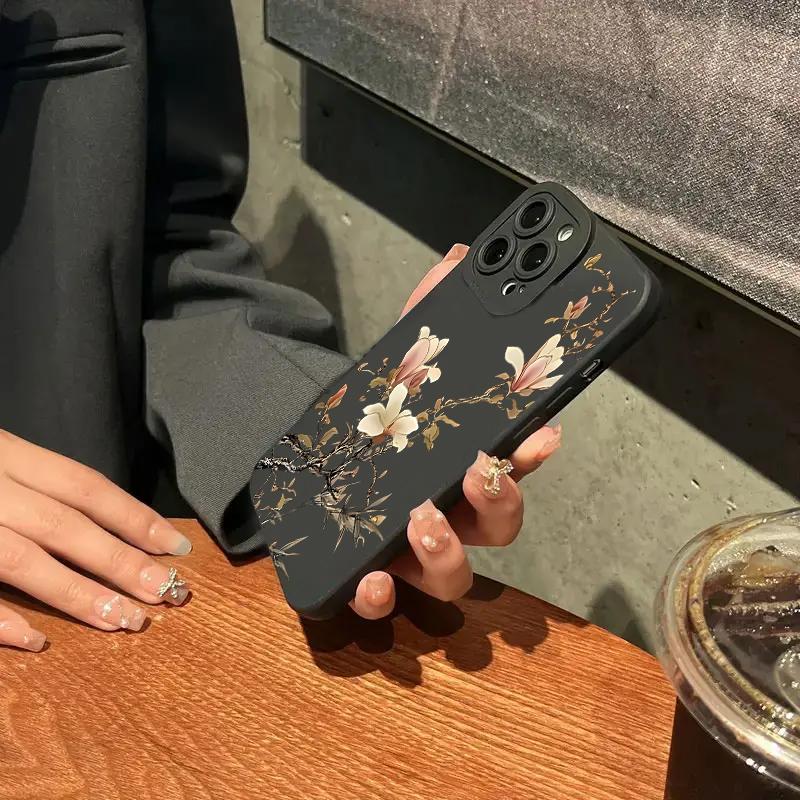 Flower And Bird Chinese Style Case For Mi 15 14T 13T 12T Pro 14 13 12 11 Lite 5G NE Poco F6 F5 X5 M6 X7 Pro 4G Soft Cover