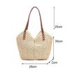 Yogodlns Летняя соломенная сумка на плечо для женщин, пляжные сумки ручной работы из ротанга, тканая большая сумка для отдыха, дорожная сумка подмышки большой вместительности