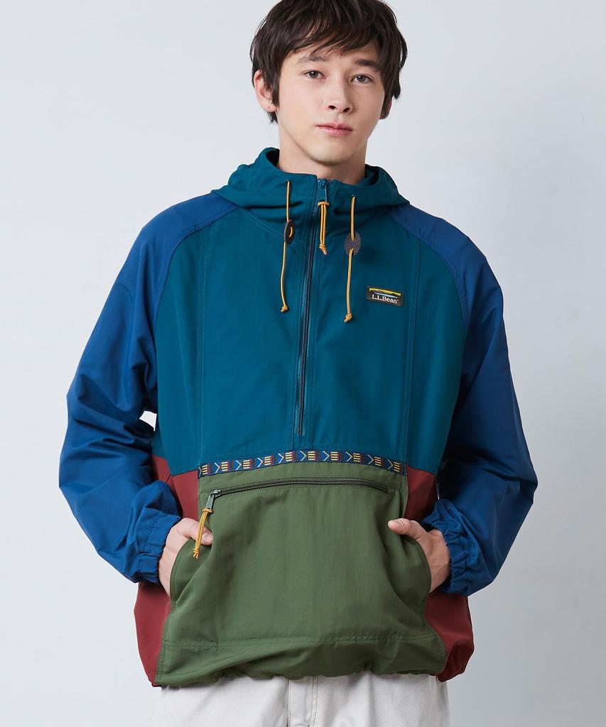 LL Bean Mountain Classic Япония Разноцветный 0TVB733008 Мужской анорак, Разноцветный, Посадка, XL, Ель/Тосканский оливковый,