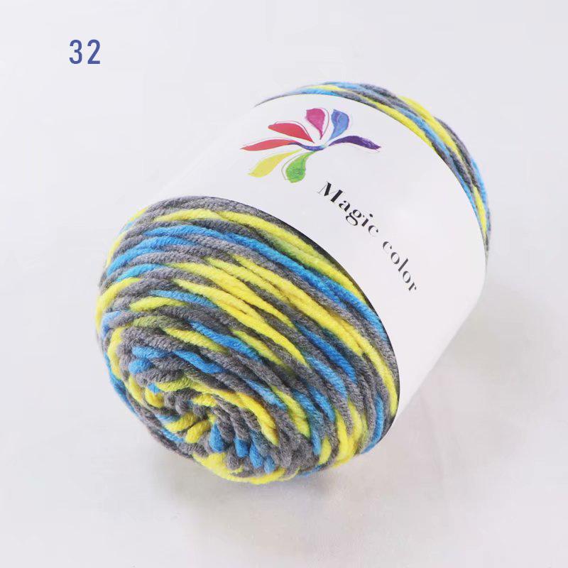 50 г/моток Взрослый шарф Разноцветное секционное крашение 8 нитей Хлопковая пряжа Пряжа Сделай сам Ручное вязание