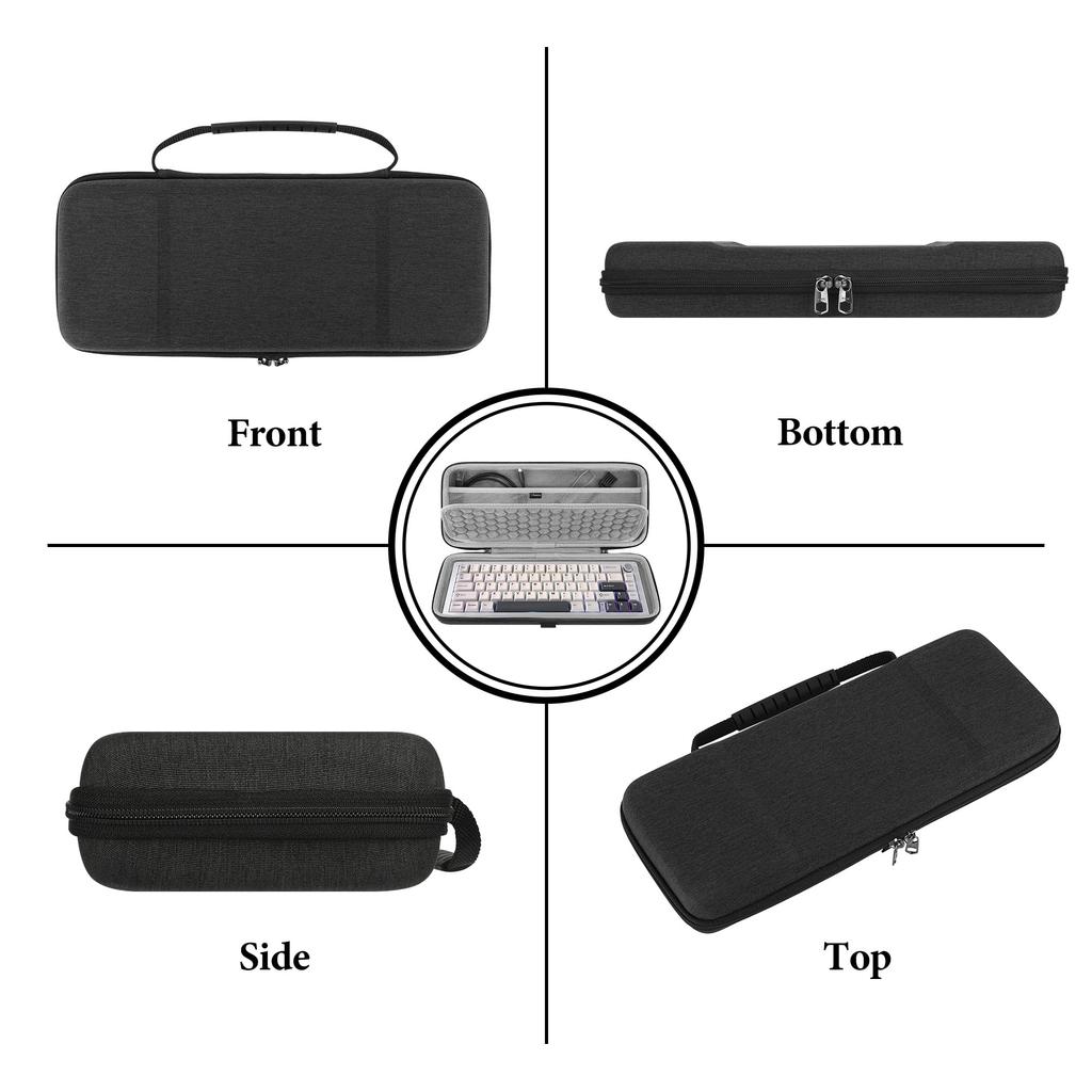 Сумка для переноски Geekria Compact Keyboard Hardshell для компактной клавиатуры 68 Key Compact, совместимая с Keychron K6 Q2 Q2 HyperX Alloy Origins 65 Keyboard 65%, чехол,