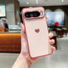 Однотонный глянцевый чехол с принтом сердец любви для Google Pixel 9 Pro XL 8 Pro 7A с рамкой из металлизированного покрытия, ультратонкий мягкий противоударный защитный чехол для телефона