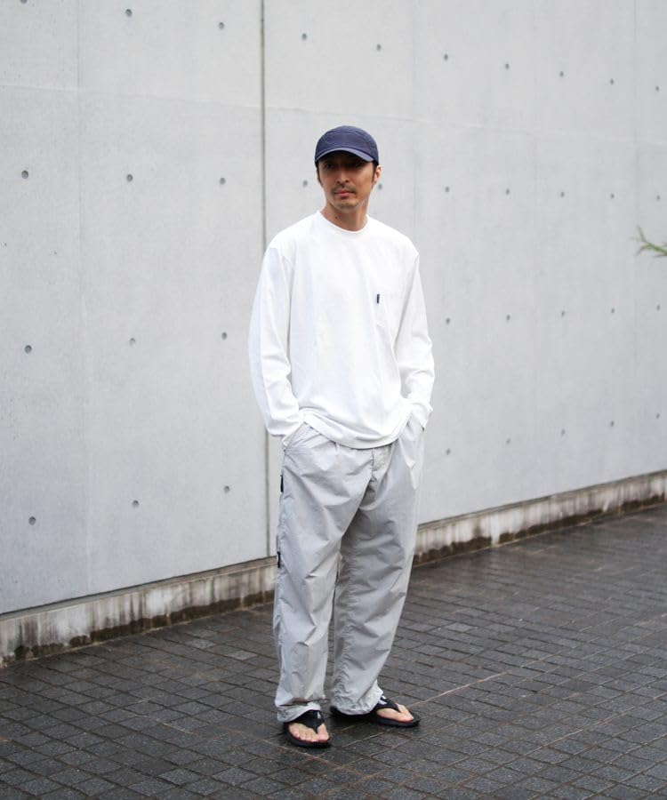 Snow Peak SP Logo Pocket Cut and Long Sleeve and Off Size L L/S T-Shirt EC-TS-25AU014, Sew, T-Shirt, Men's Women's, White,