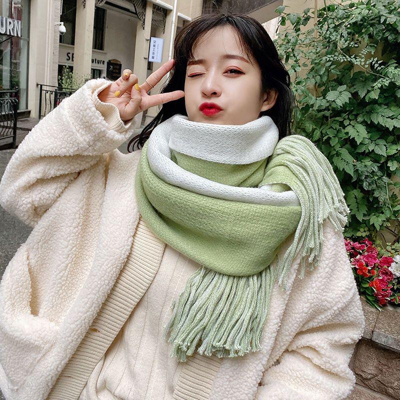 Women Plaid Scarves, Thickened Warm Scarves for Male and Female In Winter Warm Scarves