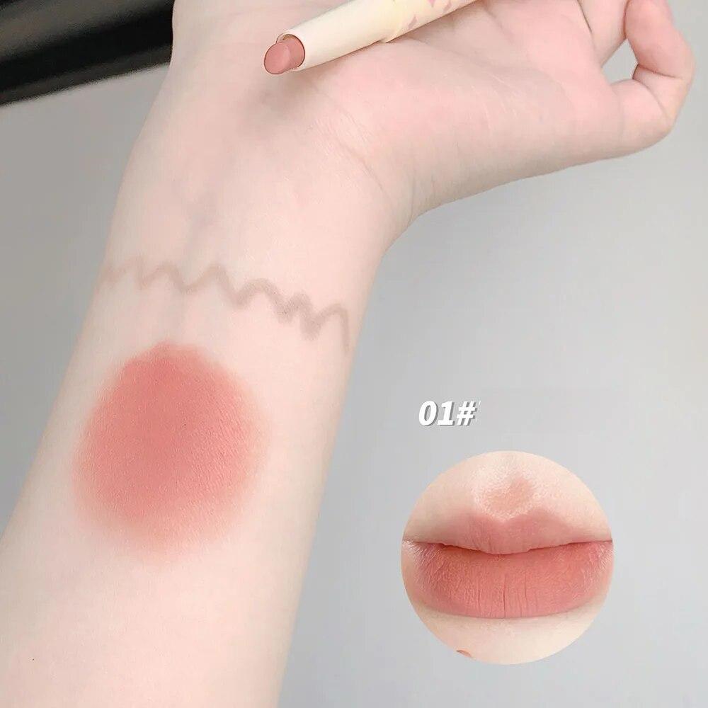 Lovely Sweet Doggie Double-ended Lip Liner Velvet Matte Pearlescent Lipstick For Outline Full Lips Cappuvini Nude Lip Pencil