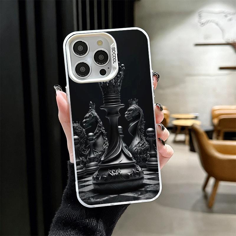 Конкурентная шахматная игра Мягкий чехол для телефона для iPhone 15 16 17 Pro Max 17Air 16E 14 Plus 13 12 Mini Ударопрочный чехол Задняя панель