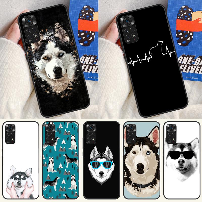 Чехол для телефона Xiaomi Redmi Note 14 13 12 Pro 11 9 10 9S 10S 11S 12S Redmi 14C 13C 10C 12C с изображением собаки Сибирский Хаски