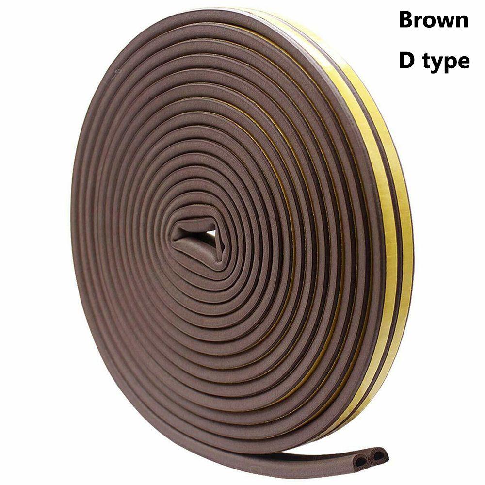 5/10m Home Noise Insulation Rubber Weather Strips Seal Strip Window Door Foam Draught Excluder