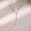 Stainless Steel Necklaces Elegant Heart feather pendant Clavicle Chain Fashion Exquisite Necklace For Women Jewelry Wedding Gift