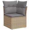 VidaXL Salon de Jardin avec Coussins 8 pcs, Canapés de Terrasse, Ensemble de Meubles de Patio, Mobilier d'Extérieur, Beige 3220508