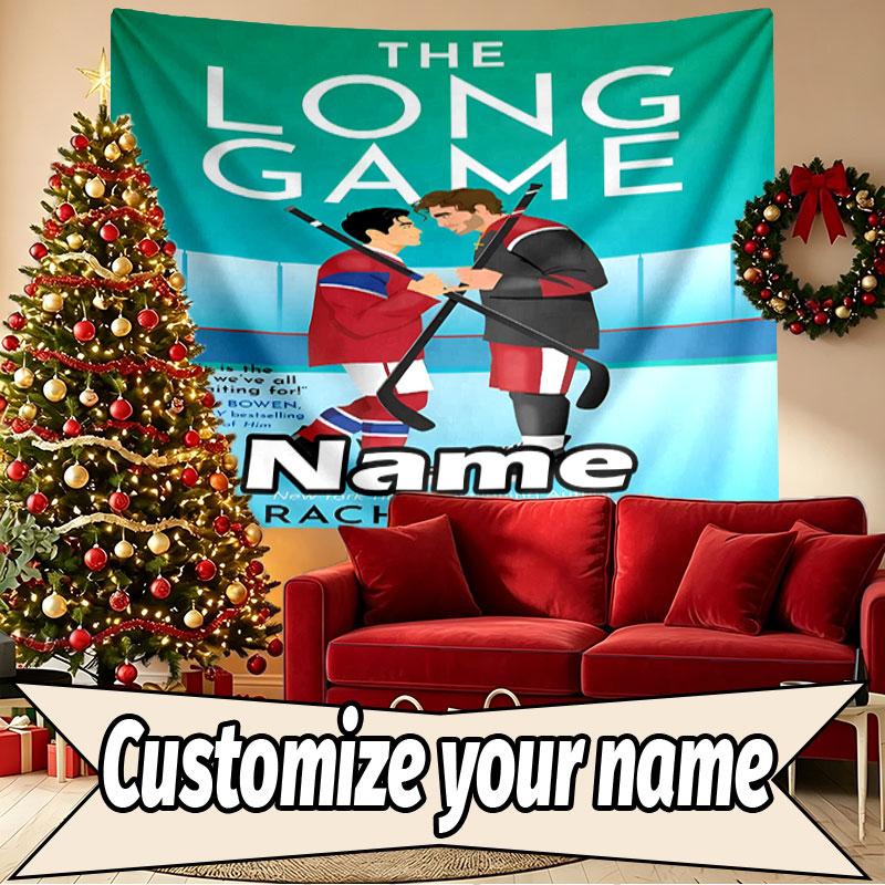 Custom Name Personalized Heated Rivalry Print Tapestry, Wall Art Decor, Bedroom, Dorm, Apartment, LivingRoom, Party Backdrop, Gift for Birthday