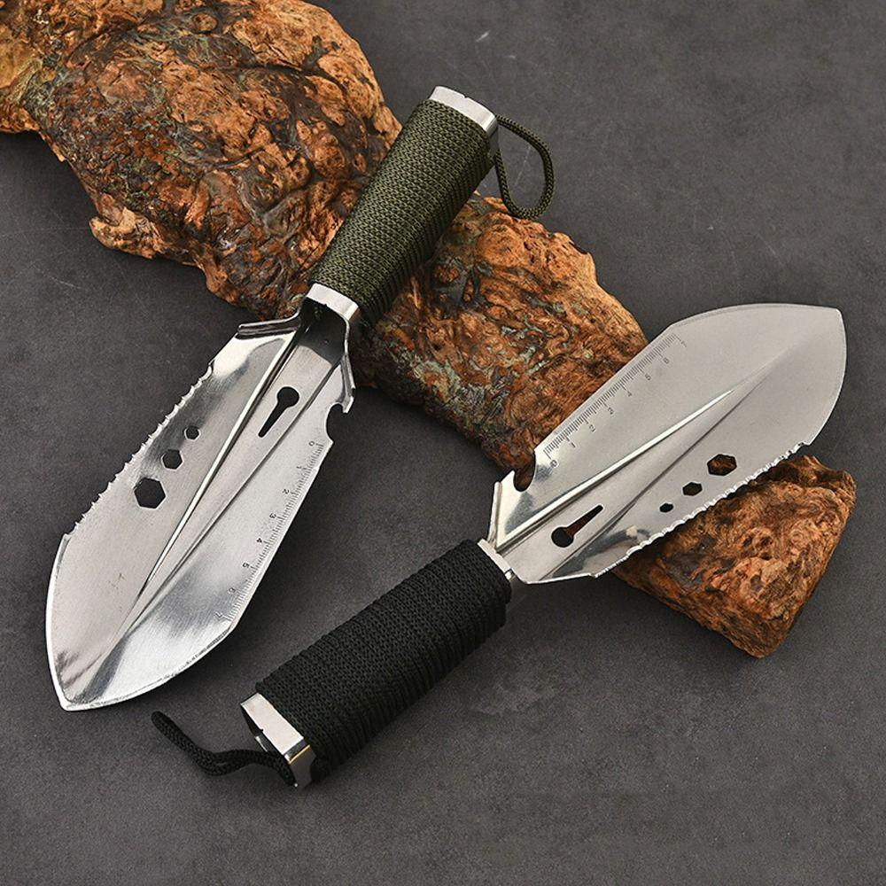 Ручная походная лопата из нержавеющей стали, ручная лопата, переносные садовые лопаты для работы на открытом воздухе