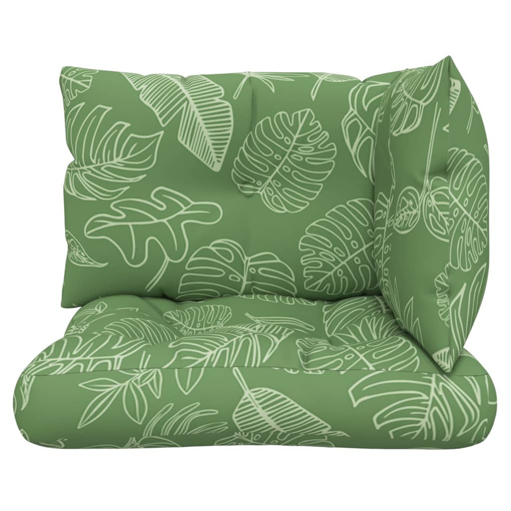 Pallet Cushions 3 pcs Leaf Pattern Oxford Fabric
