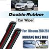 Двойной резиновый автомобильный дворник для Nissan Murano MK2 MK3 Z50 Z51 Z52 Передние щетки-скребки Автомобильные аксессуары Дворник ветрового стекла