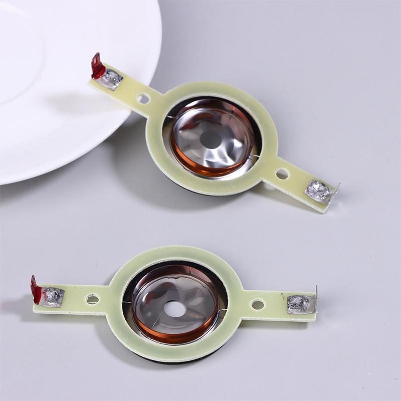 2Pcs 25.4Mm Tweeters Voice Coil Round Speaker Treble Coil Horn Titanium Film Copper Clad Alumium Diaphragm Repair Parts