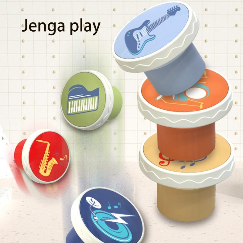 Детская звуковая игрушка Электрический многофункциональный барабан 3-в-1 для малышей с 28 мелодиями и светом Детская развивающая игрушка