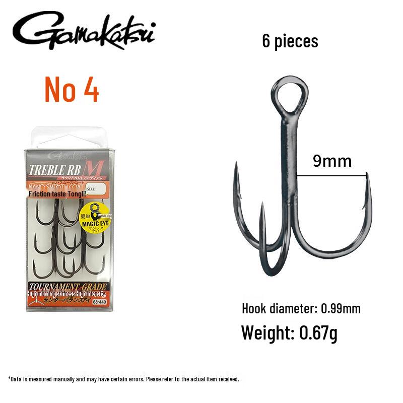 Gamakatsu Япония Тройник для Бассовой Рыбалки RB M – Крючок-Якорь для Жестких Приманок