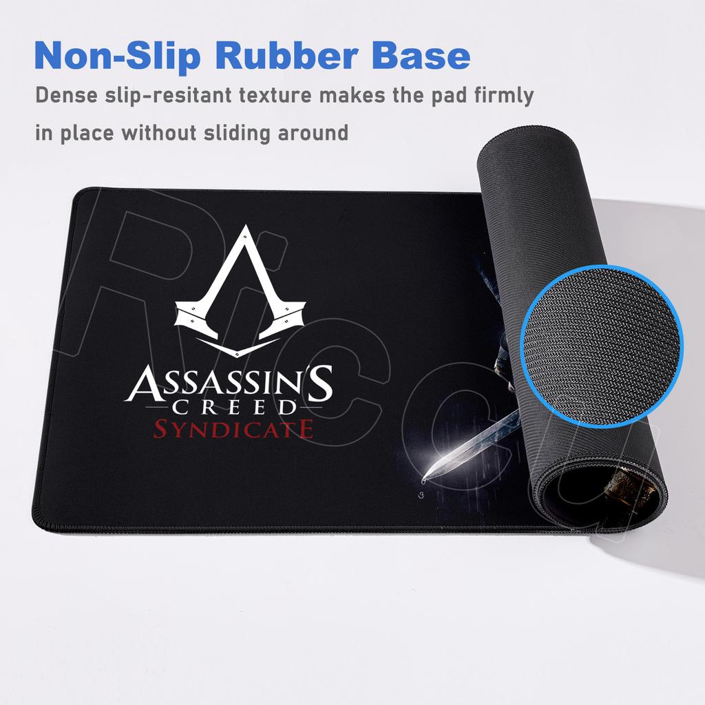 40x90см Большой игровой коврик для мыши A-Assassin S -Creed Ноутбук Нескользящий коврик для стола XXL Прочный Шкаф для клавиатуры Игровые Офисные Аксессуары