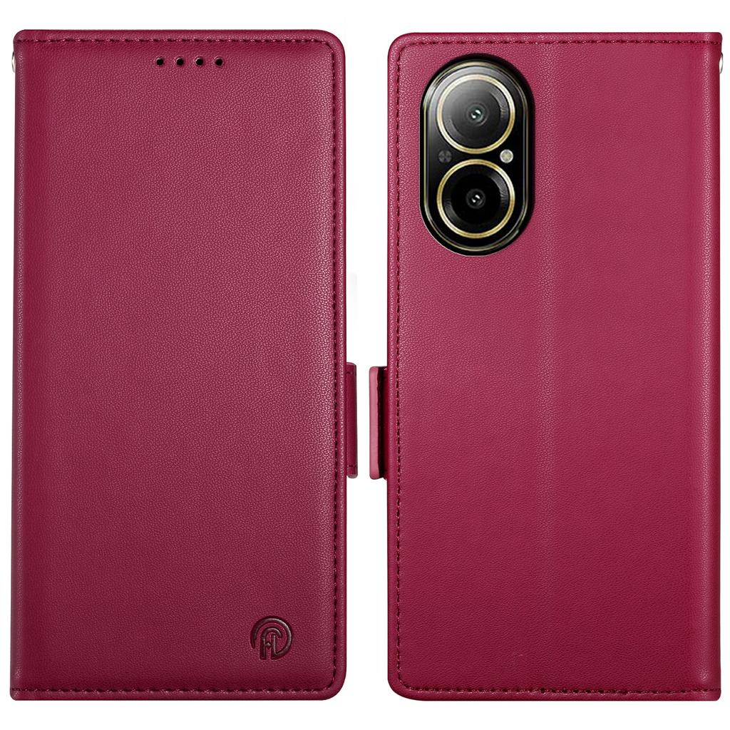 DF-010 для Realme C67 4G чехол кожаный кошелек чехол для телефона с магнитными застежками