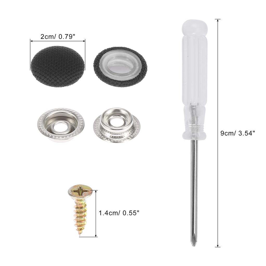 X AUTOHAUX Заклепки для ремонта крыши Заклепки для крыши Колпачки для заклепок Пряжки для кнопок обшивки потолка для внутреннего крепления потолка 60 шт. Черные