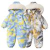 Baby Autumn Winter Ski Suit Thicken Baby Jumpsuit Warm Children Clothing Set Waterproof Hooded Boys Overalls New Baby Girls Snowsuit 2024 New