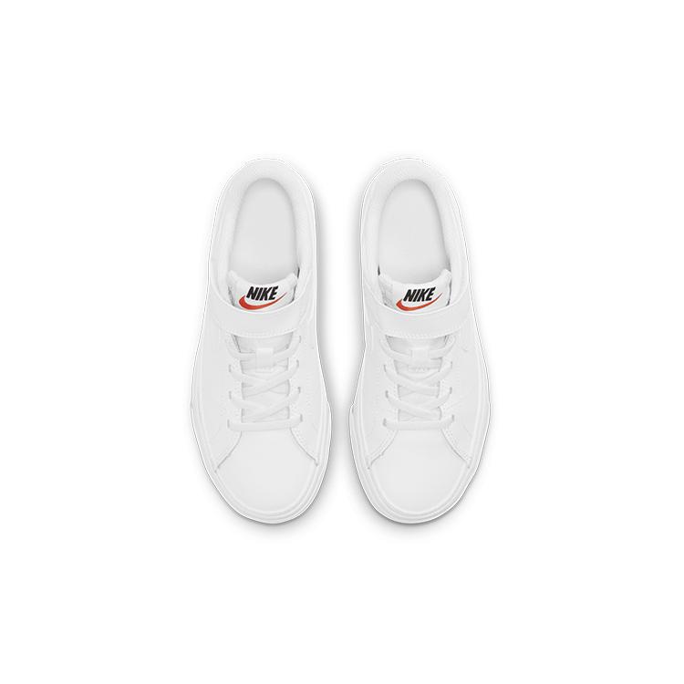 Nike Court Legacy Противоскользящая Амортизация Баланс Низкие Кеды для Скейтборда Белые Детские Возраст 3 7 Лет DA5381-100