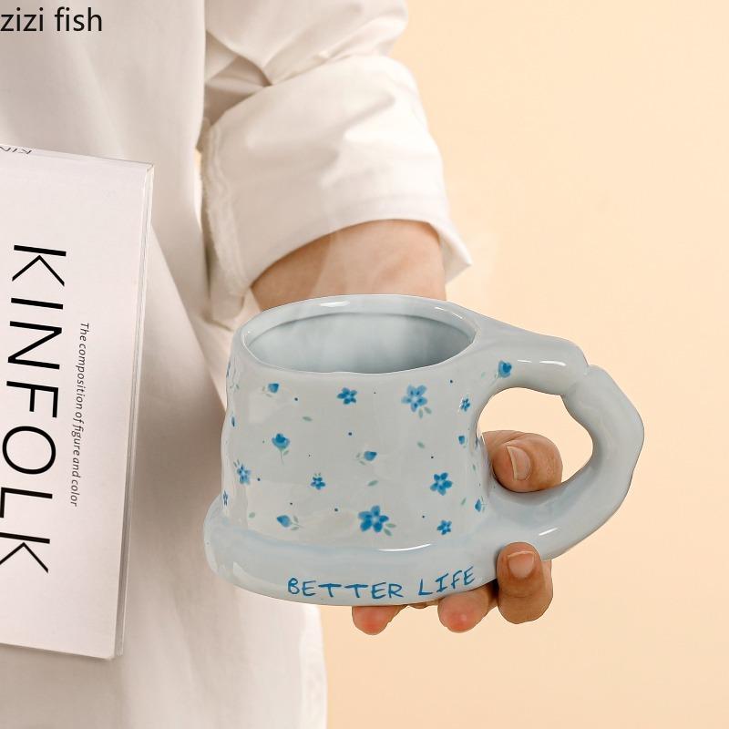 Керамическая кружка для кофе ручная работа, Стаканы для воды для девочек, Кружка большой емкости, Кружка для завтрака, Кружка для молока, Кружки для послеобеденного чая, Кружки для сока, Кружки для чая